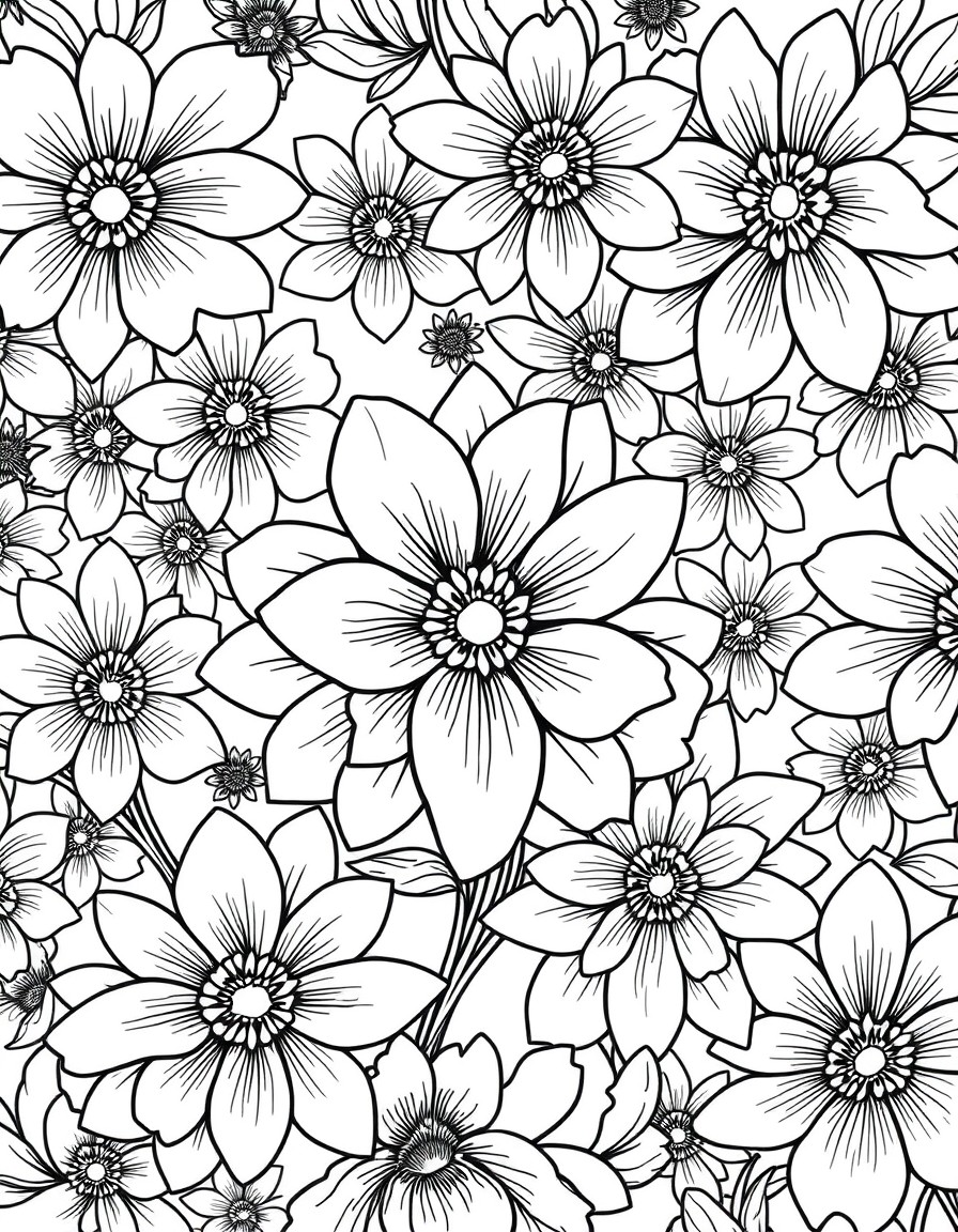 Flower seamless abstract background