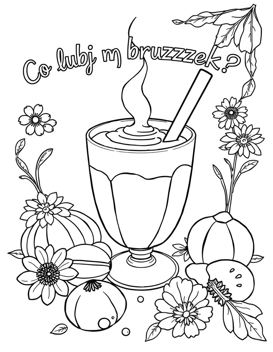 Kolorowanka "Co lubi mj brzuszek?"  rysunki rnych potraw zupa, jabko, marchewka, nalenik, czekolada, itp. z miejscem na pokolorowanie i dorysowanie wasnych.