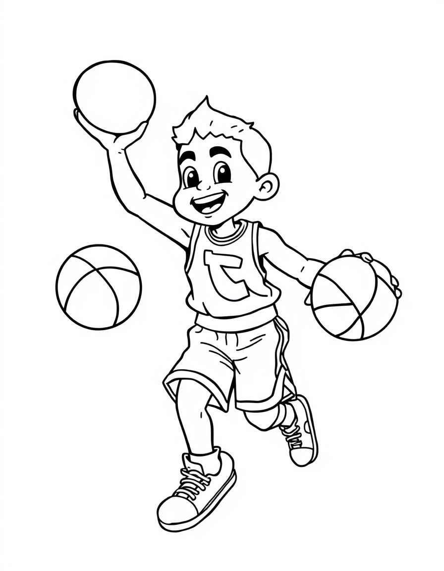 cute Jordan playing basket