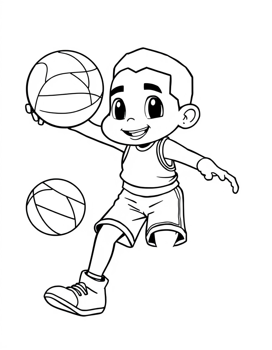 cute Jordan playing basket