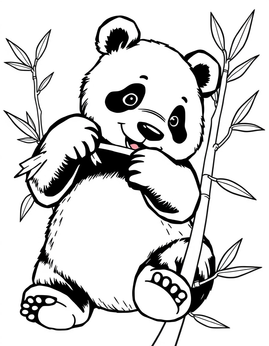 panda eating bamboo