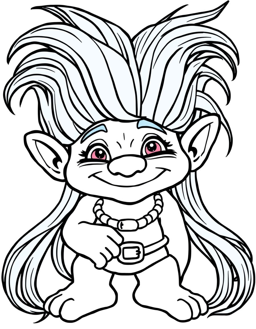 Cute trolls with blue dreads