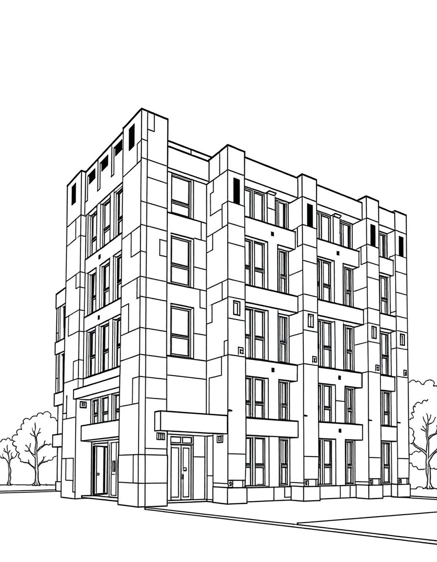 Brutalist style building