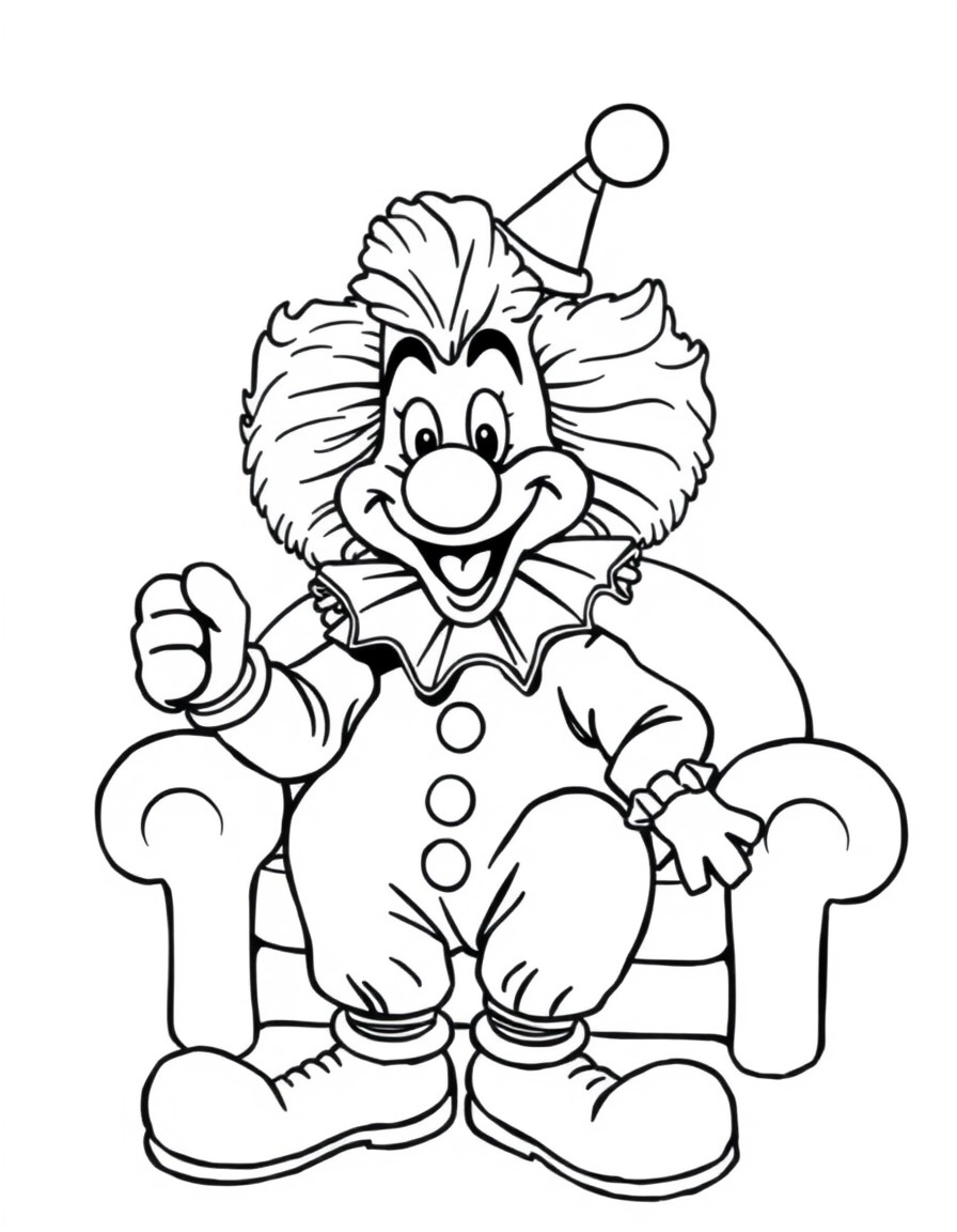 Loonette the clown from the big comfy couch
