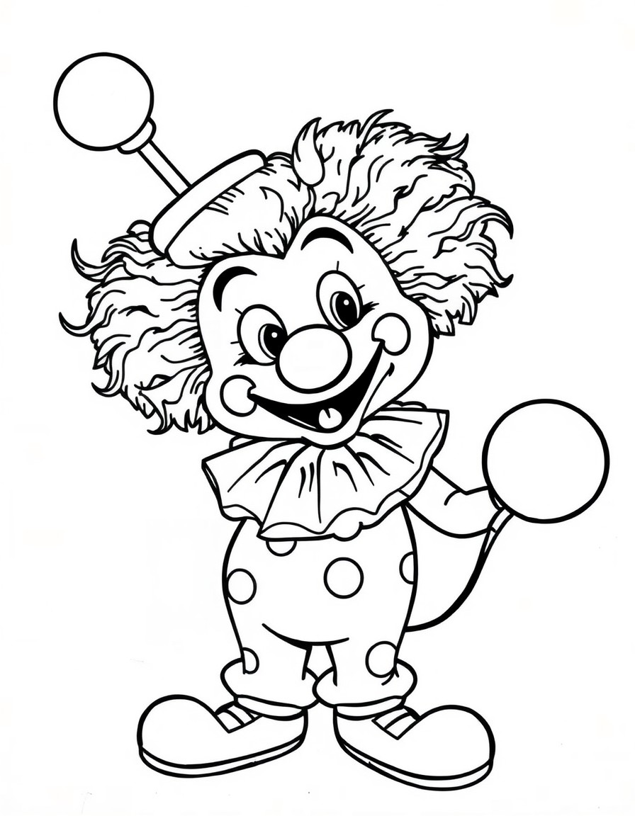 Loonette the clown from the big comfy couch