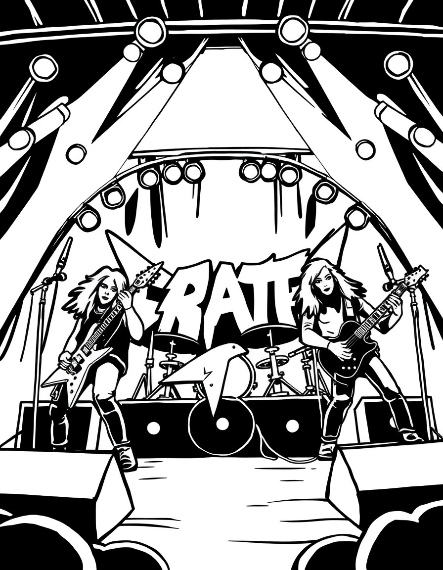 A heavy metal band on stage