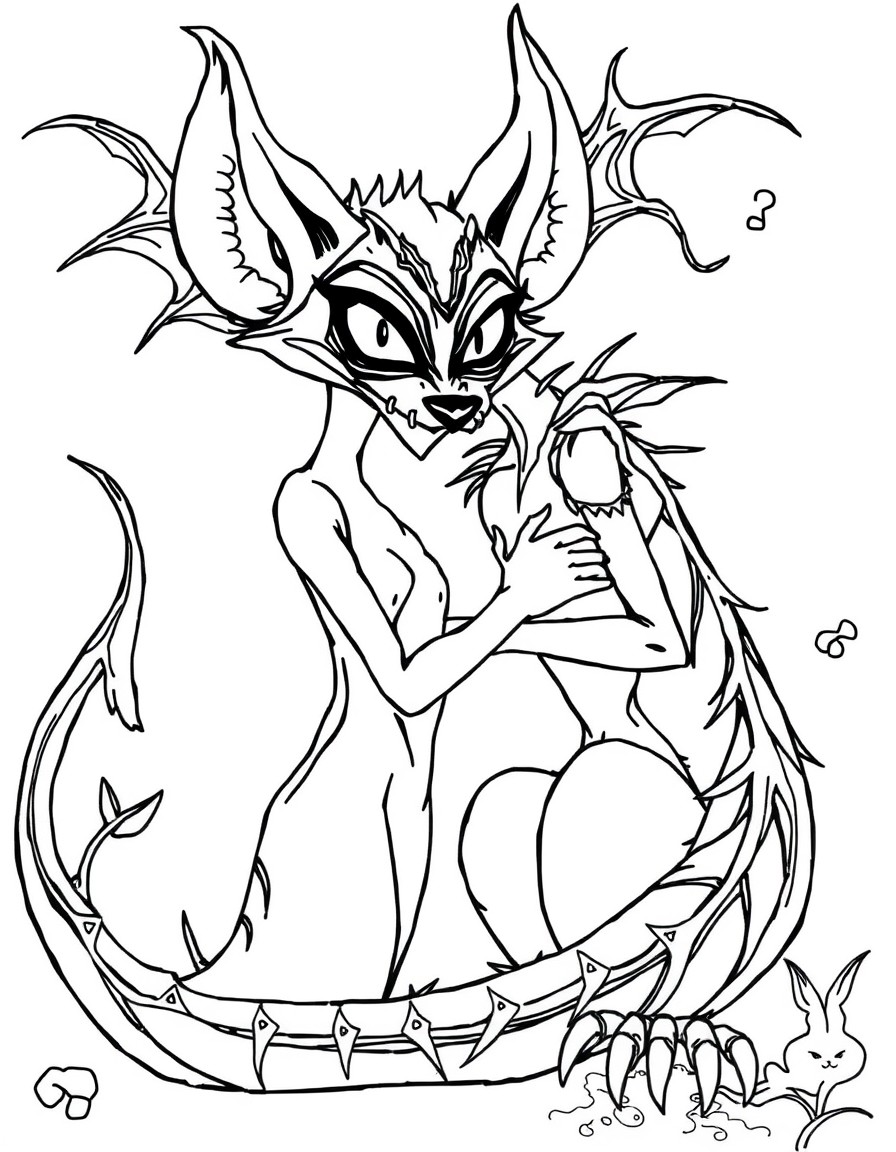 una monstruita enamorada de un zorro