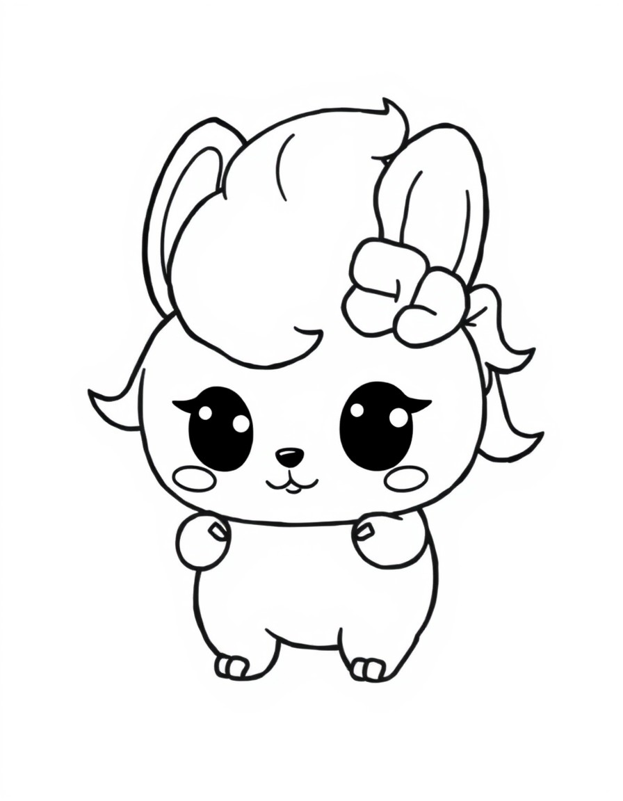 Design a character very similar yet cuter than Cinnamoroll