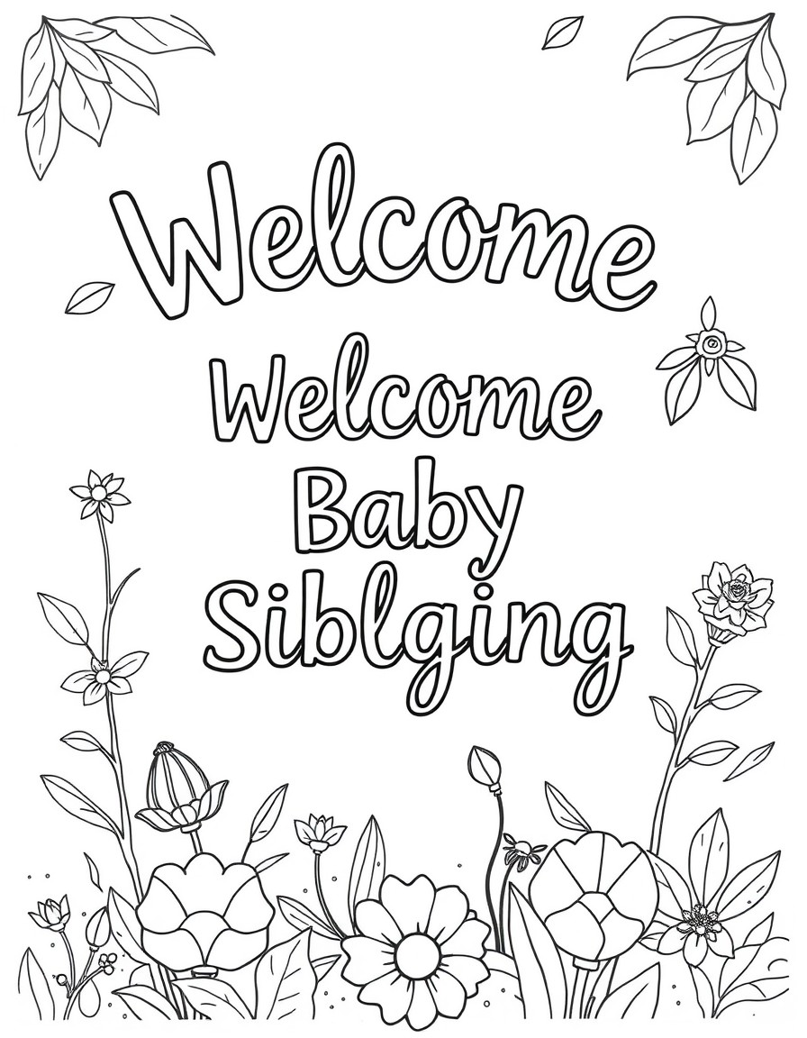 gender-neutral, welcome baby sibling, nature-inspired