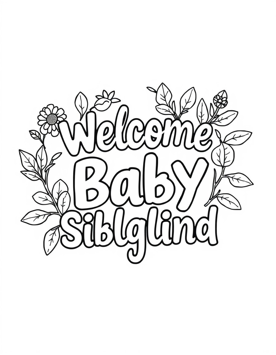 gender-neutral, welcome baby sibling, nature-inspired