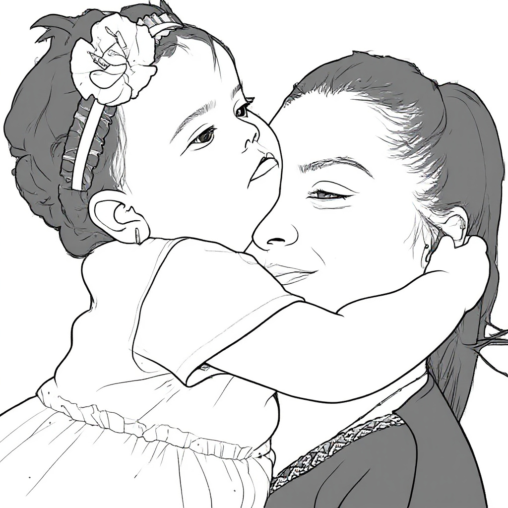 Make this a high-quality black and white COLORING PAGE with white background, only black lines, NO big gray areas, and clear, thick bold outlines, well-defined shapes, and clean edges. Remove all shad