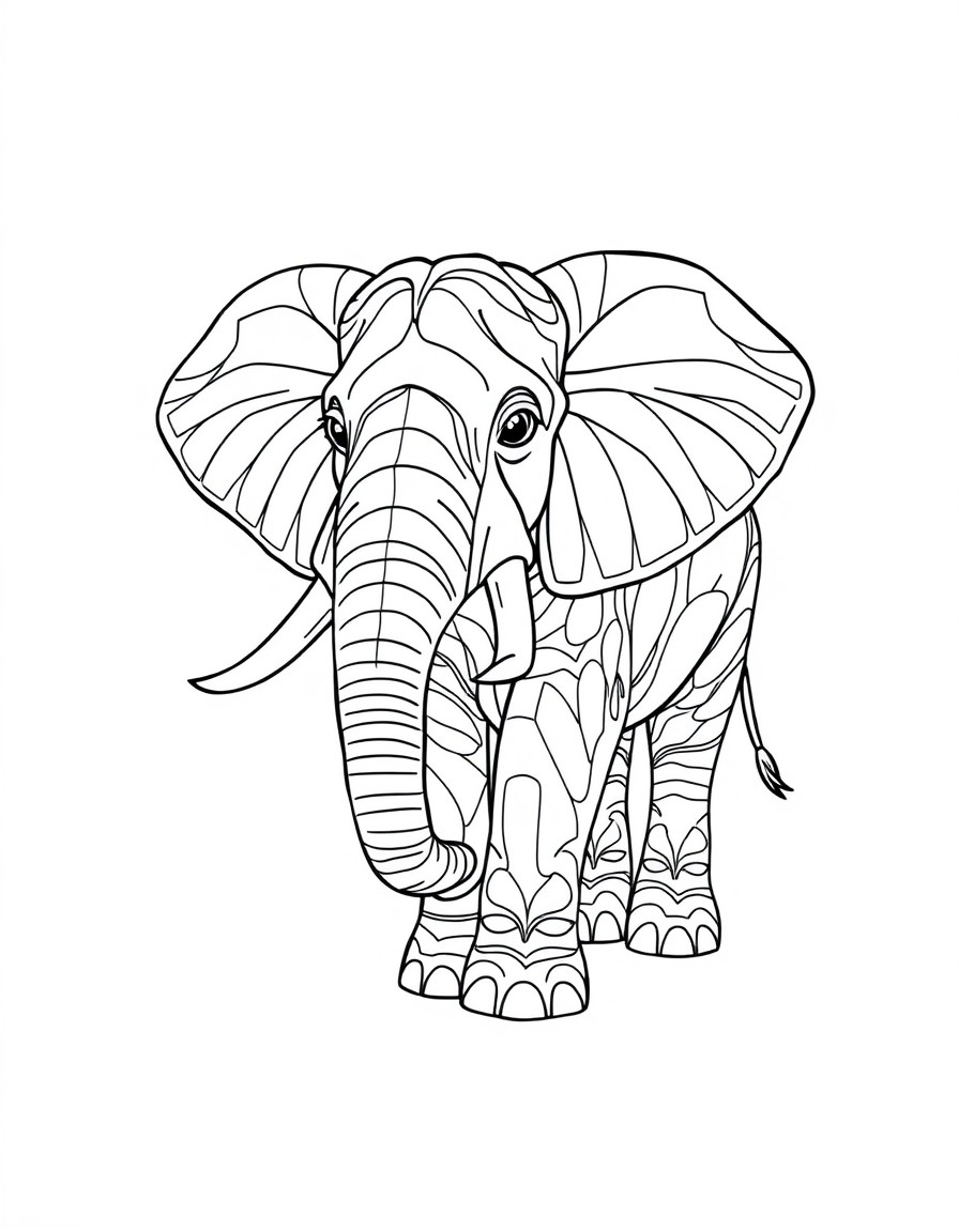 um elefante como o contorno em pontinhos