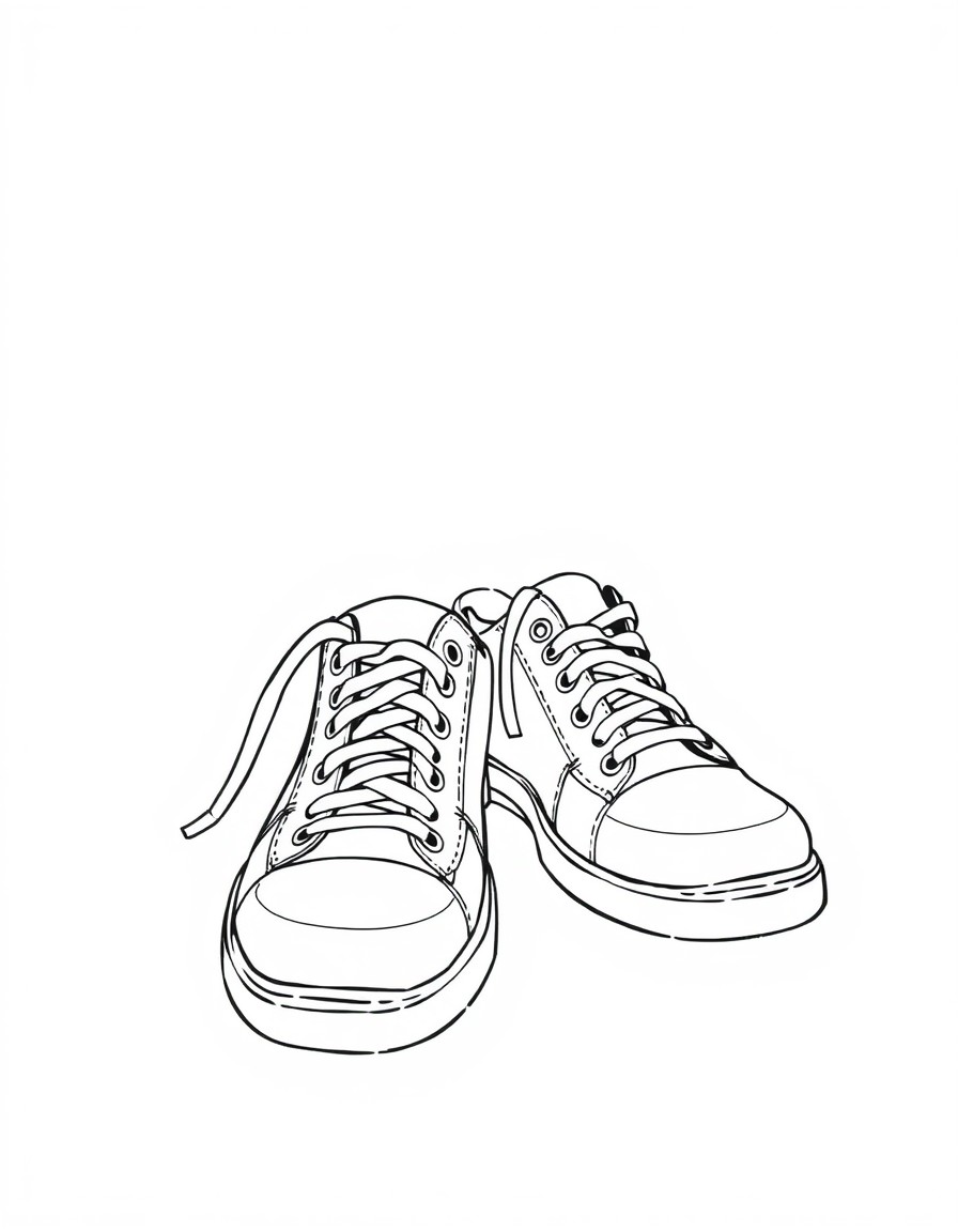 A pair of shoes with laces