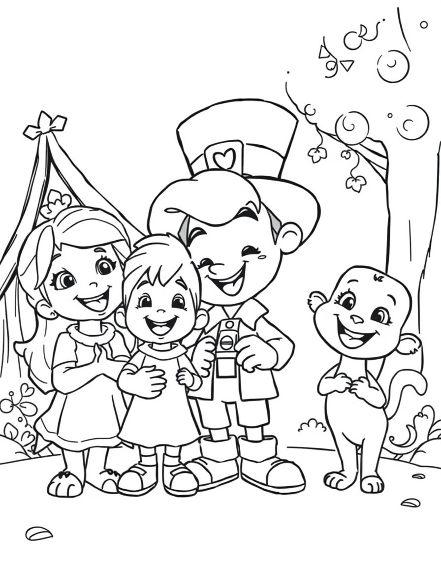 lucky from lucky's tale video game with his family happy