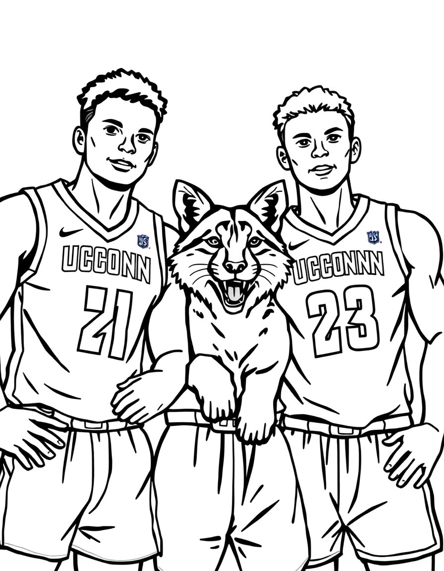 Please show them in UConn uniforms