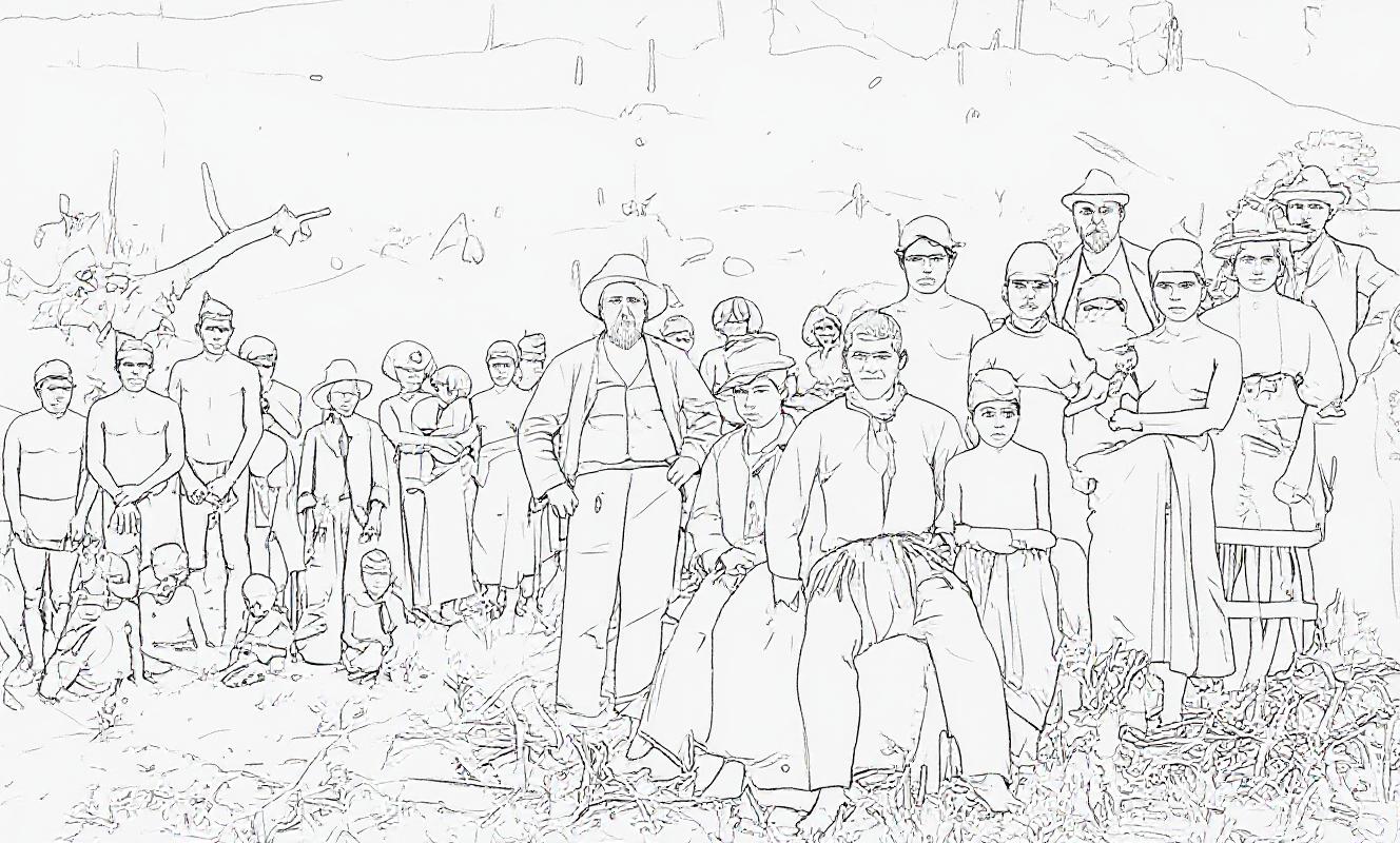 Make this a high-quality black and white COLORING PAGE with white background, only black lines, NO big gray areas, and clear, thick bold outlines, well-defined shapes, and clean edges. Remove all shad