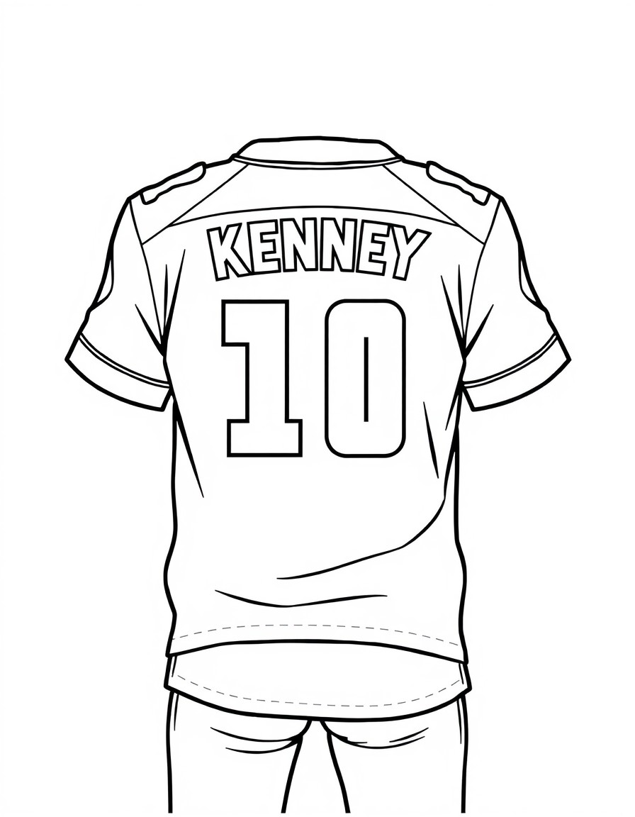 Add the Kenney to the back on the boys jersery