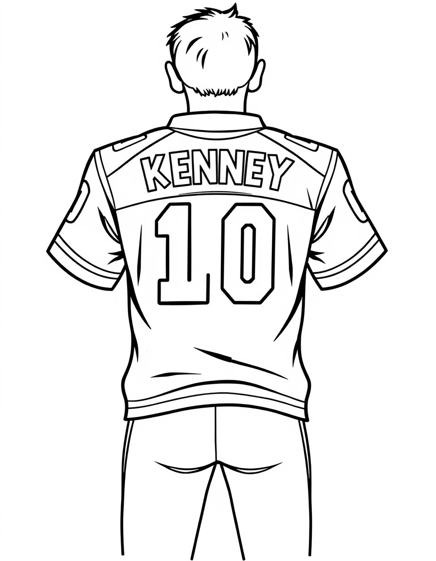 Add the Kenney to the back on the boys jersery