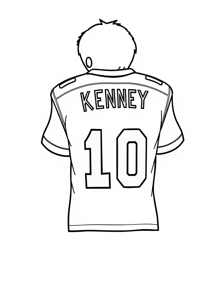 Add the Kenney to the back on the boys jersery