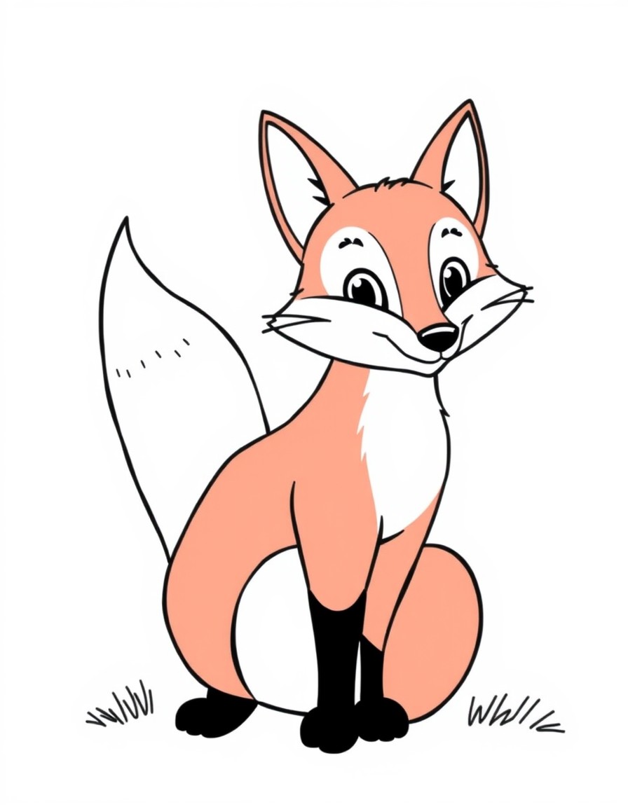 a chubby red fox