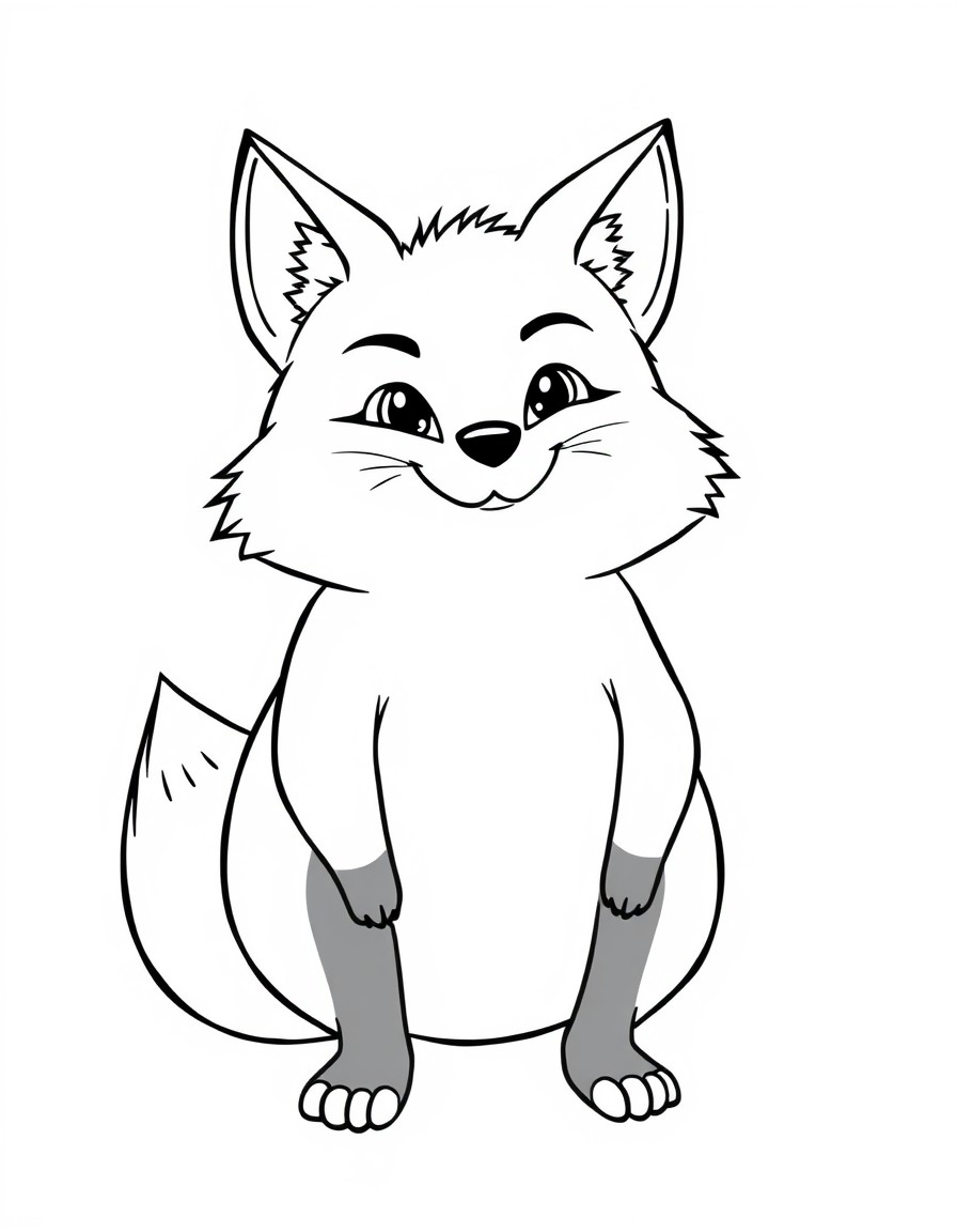 A chubby out of shape pot bellied red fox looking smug.