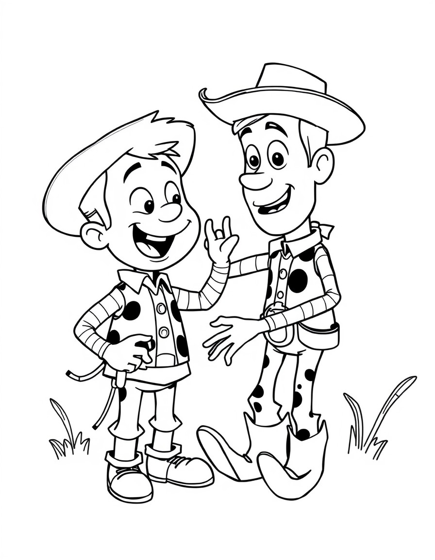 Wimpykid and Woody playing with each other
