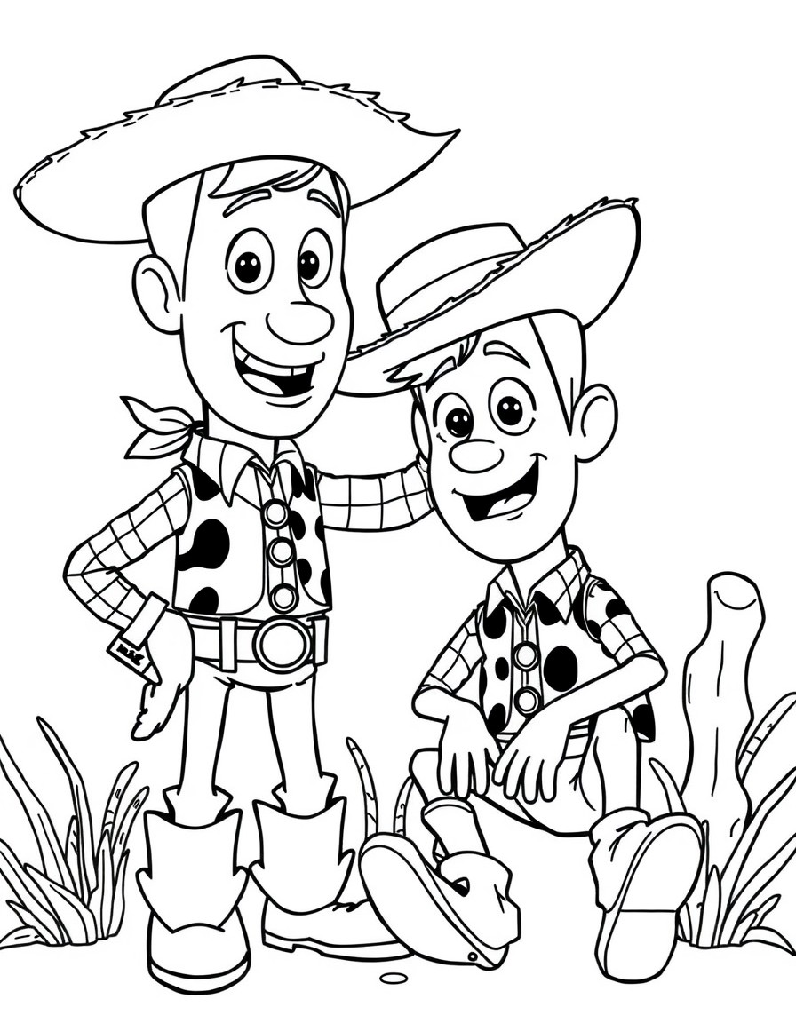 Wimpykid and Woody playing with each other