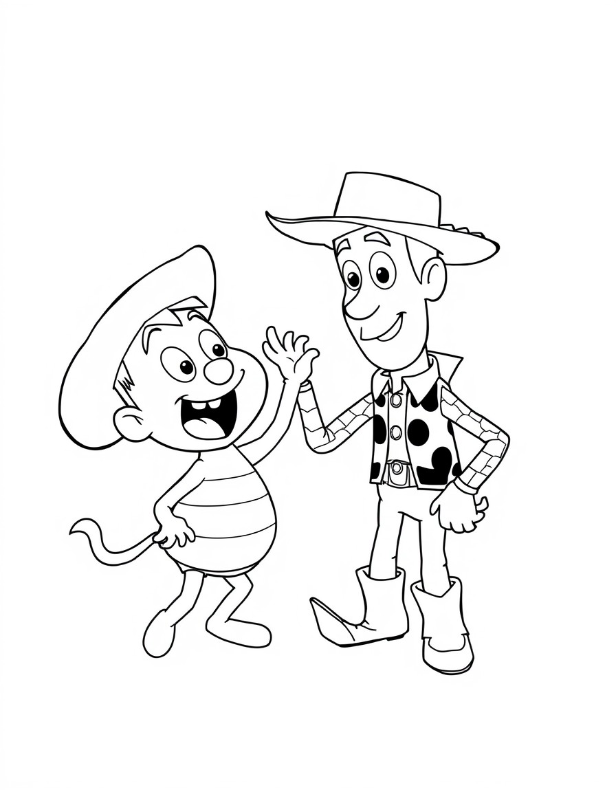 Wimpykid and Woody playing with each other