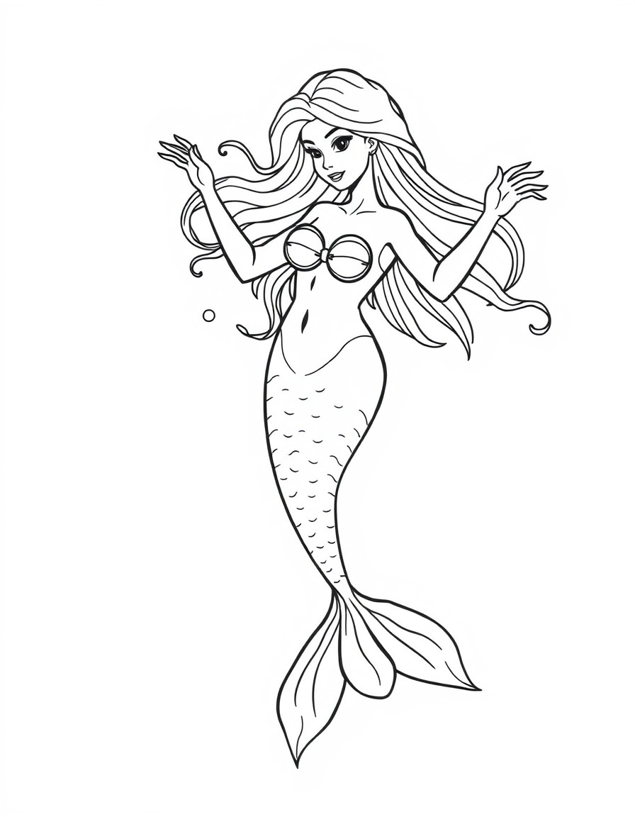 a mermaid dancing