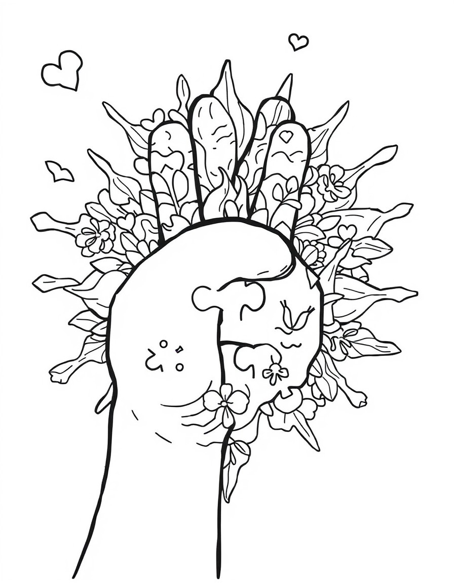 autism acceptance coloring sheet