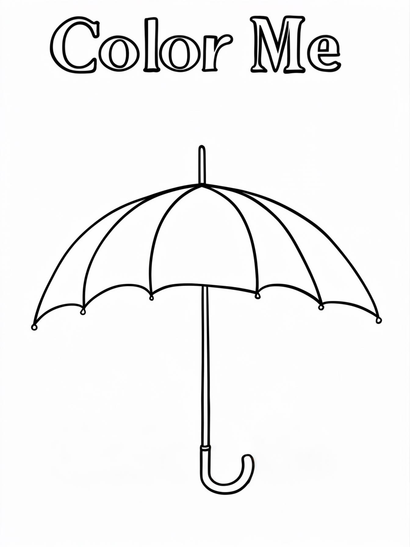 Draw a colorful umbrella