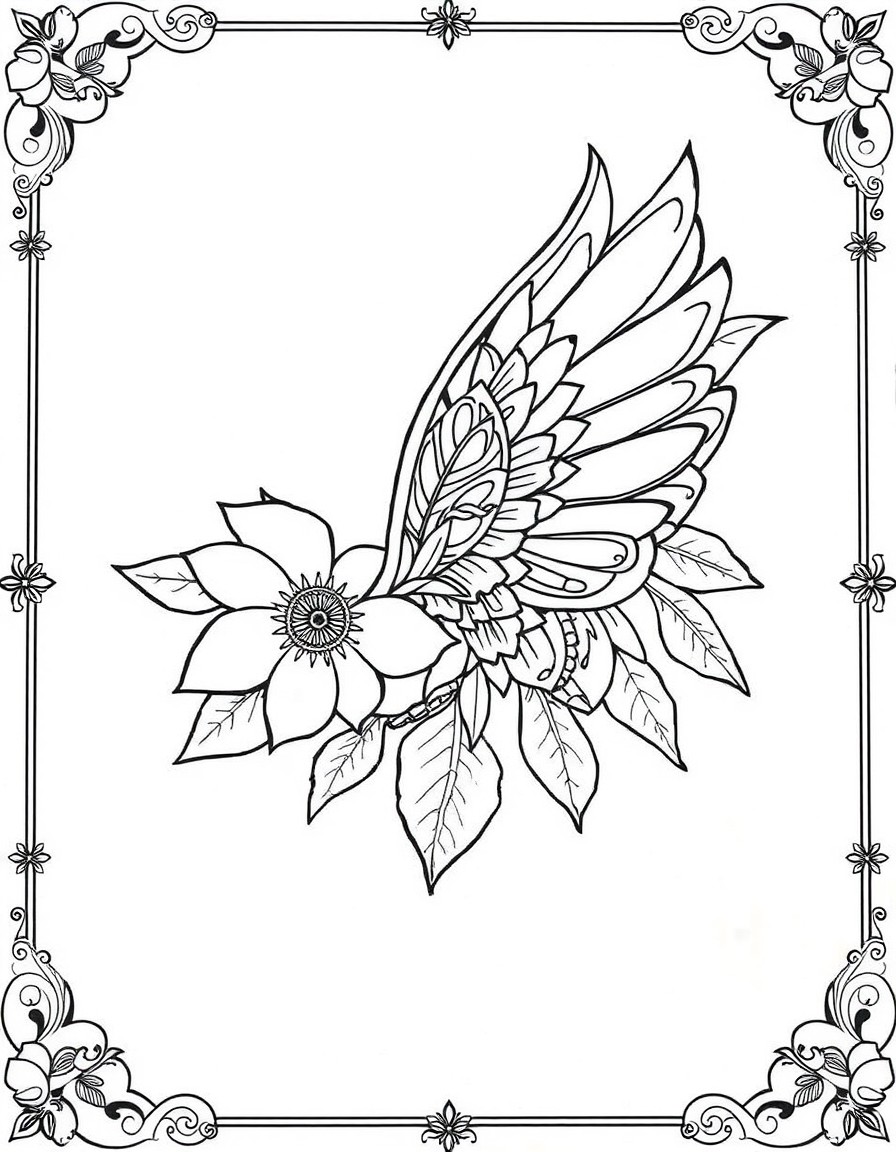 white background, black outlines, well-structured, ready for coloring, coloring page of: , very detailed, perfect for very advanced coloring