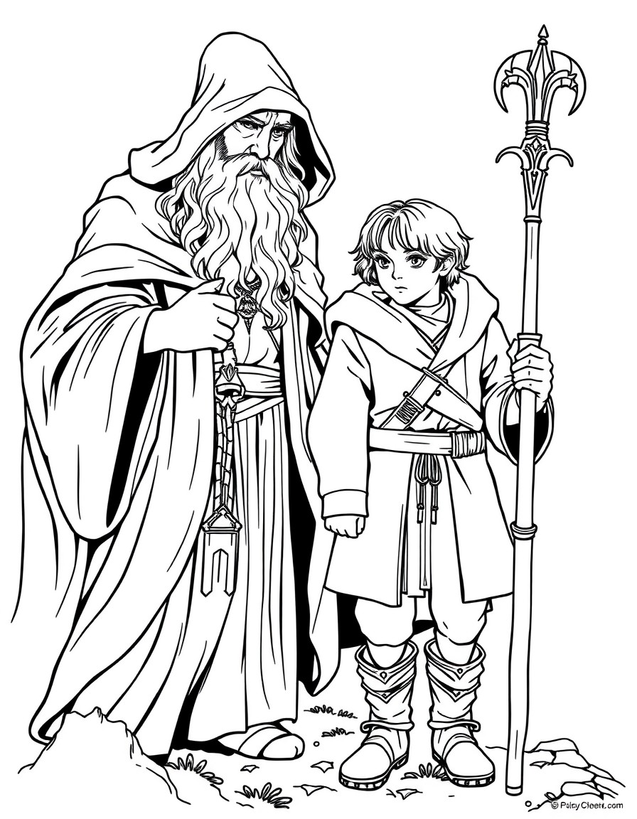 Lord of the rings Gandalf and Frodo