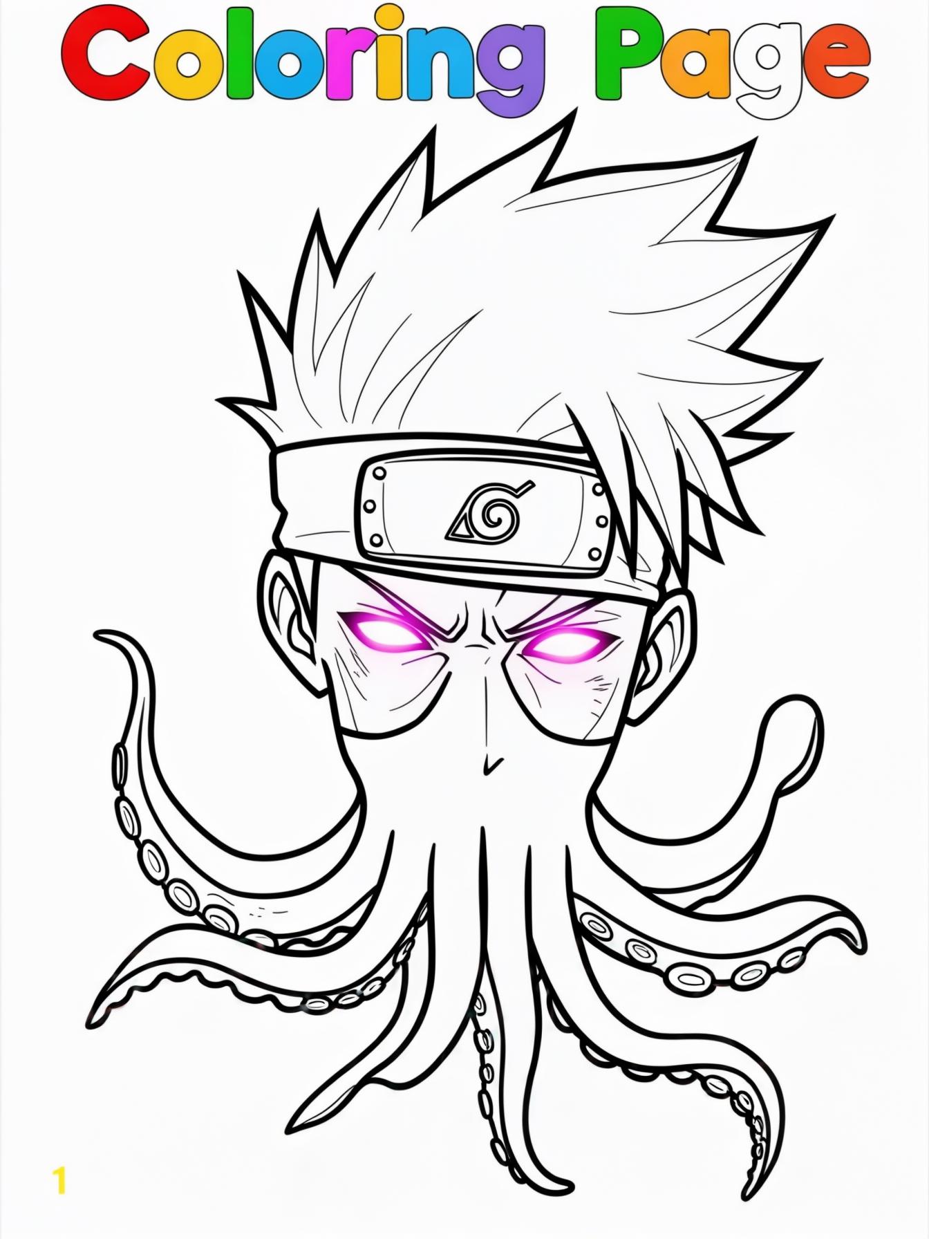 A kakashi look like vampire squid and purple squid with light around his eyes