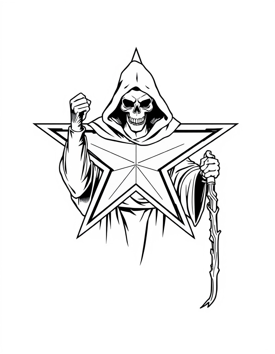 Dallas cowboys logo and grim reaper