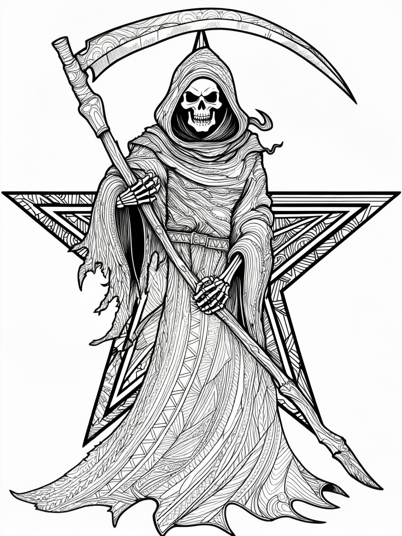 grim reaper and dallas cowboys logo