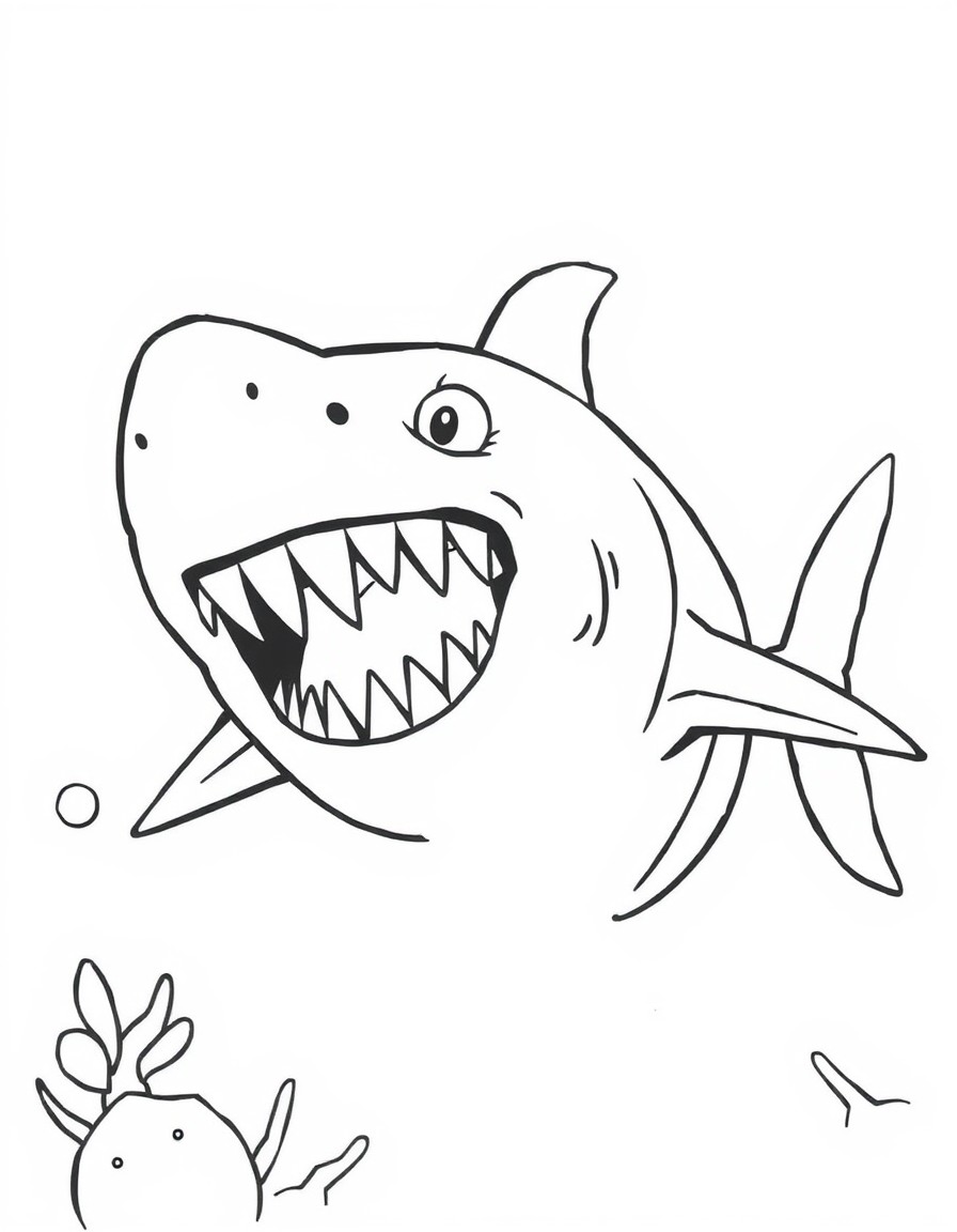 angry shark