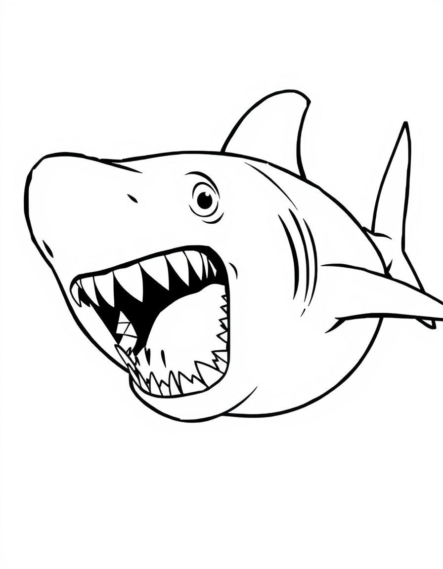 angry shark