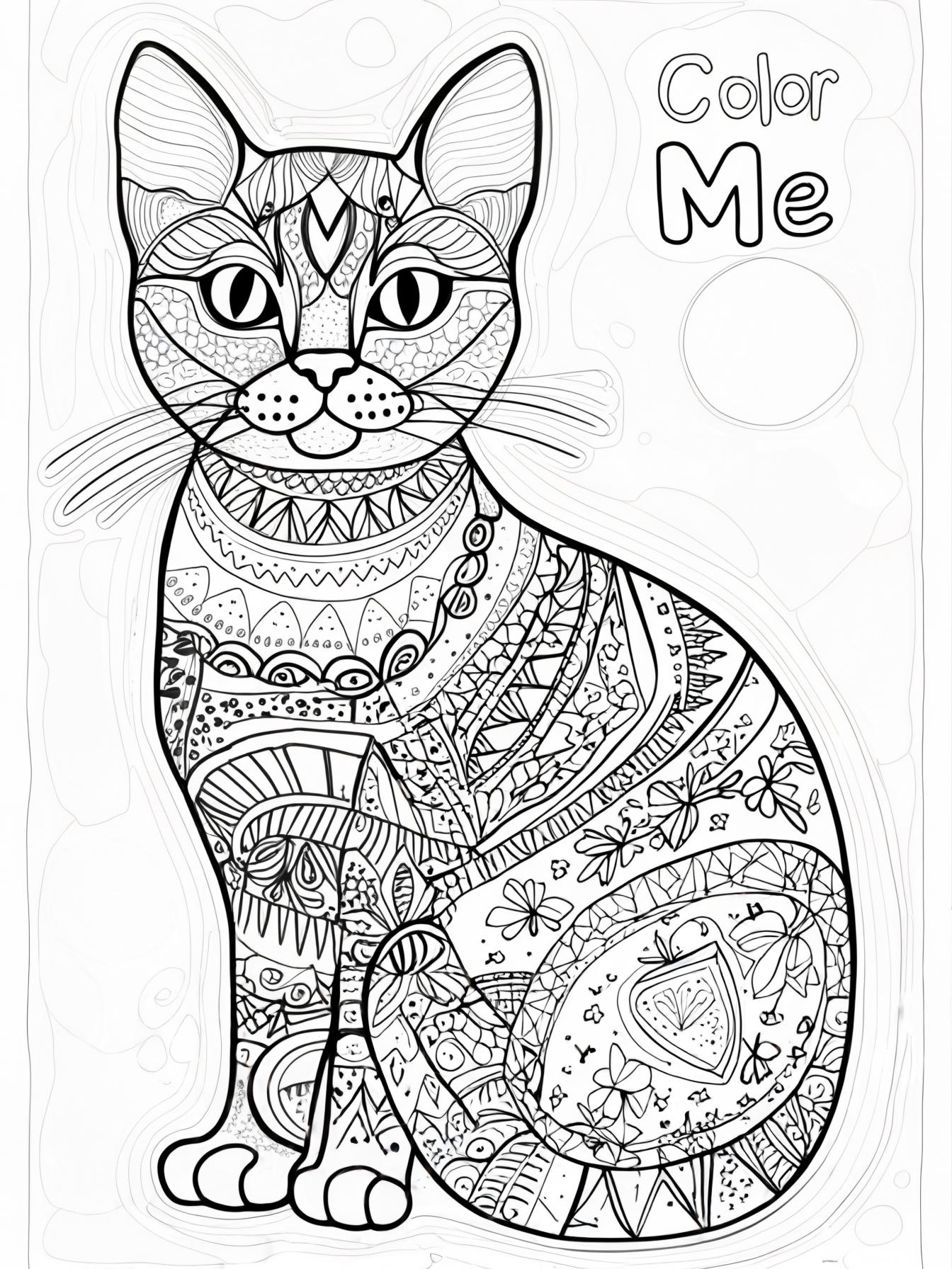 create a mandala cat