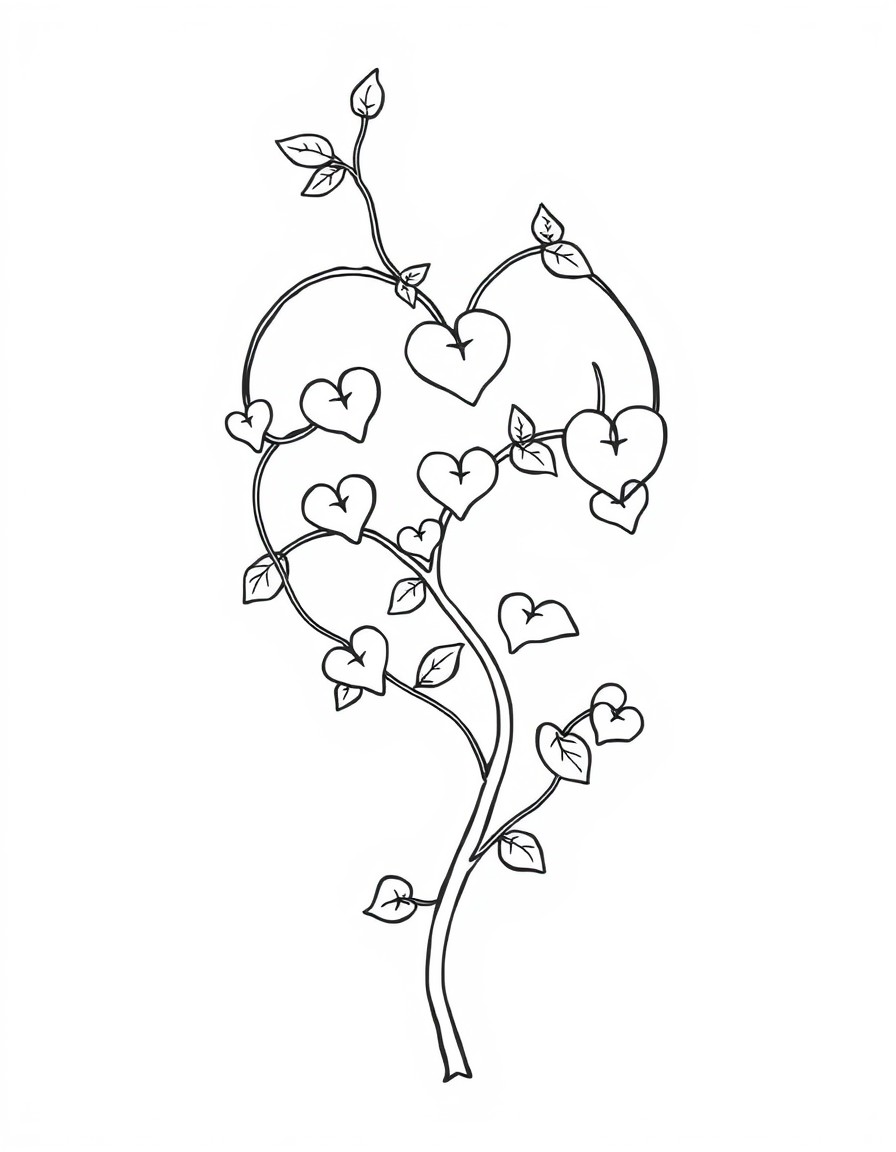 Vining heart shaped flowers