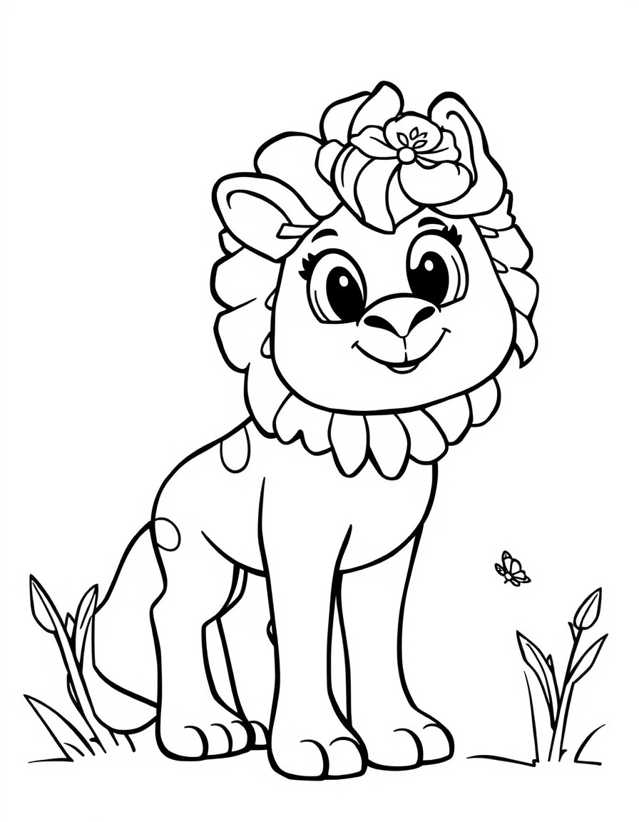 coloring page with pure white background and solid black lines only, no grayscale or shading: , thick black outlines, large clear spaces perfect for young children, clear outlines with good coloring spaces, perfect for printing