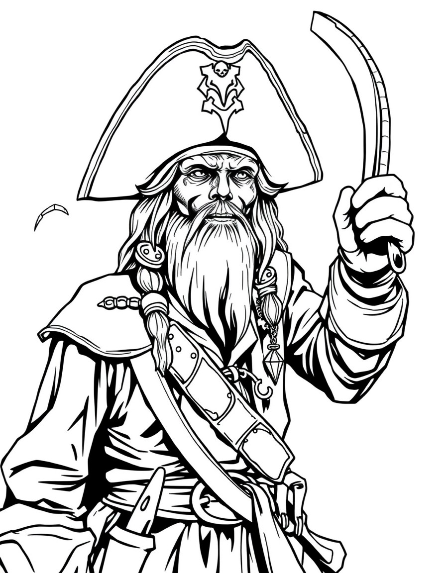 A realistic pirate in a unique setting