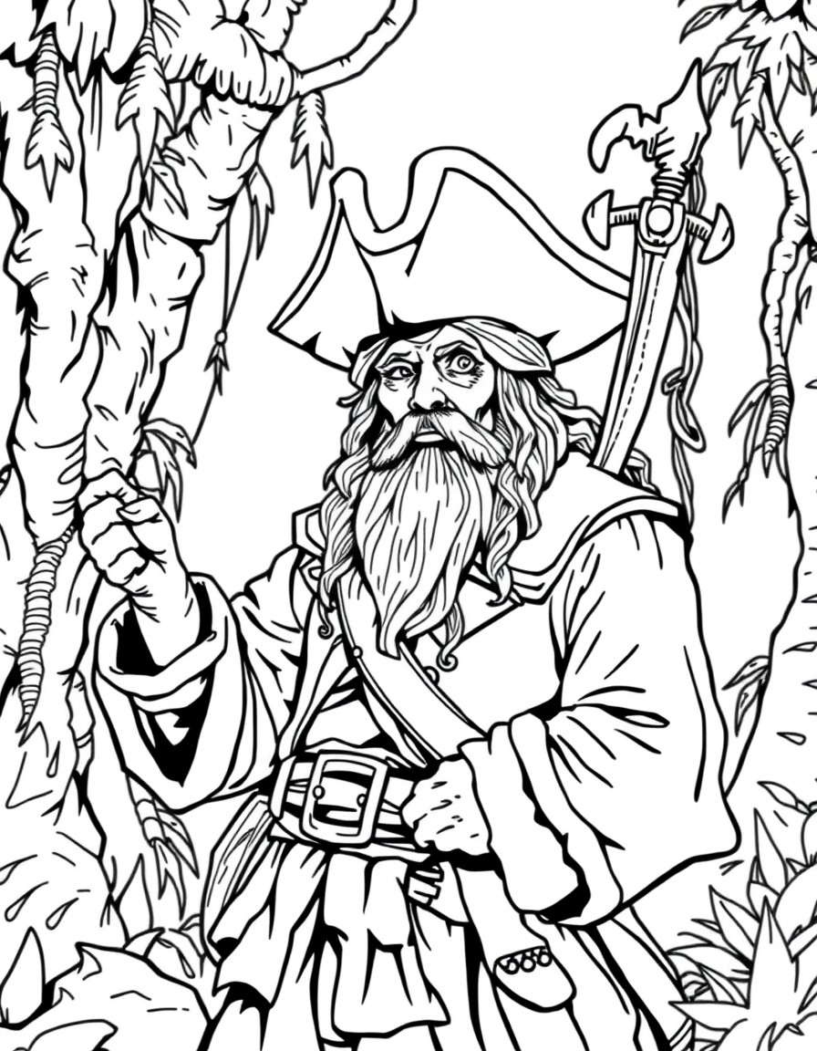 A realistic pirate in a unique setting