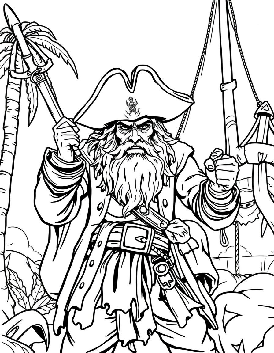 A realistic pirate in a unique setting