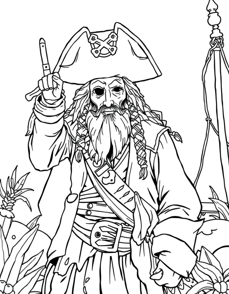 A realistic pirate in a unique setting