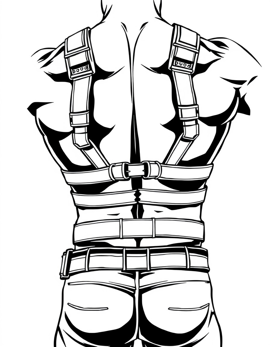 Back brace forward coloring page