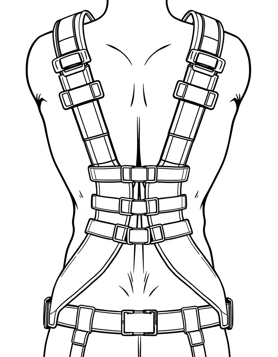Back brace forward coloring page
