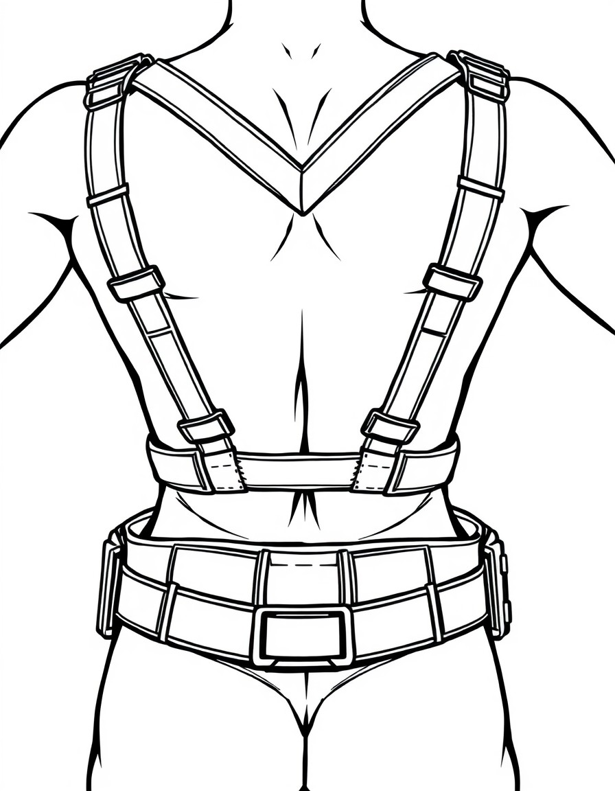 Back brace forward coloring page