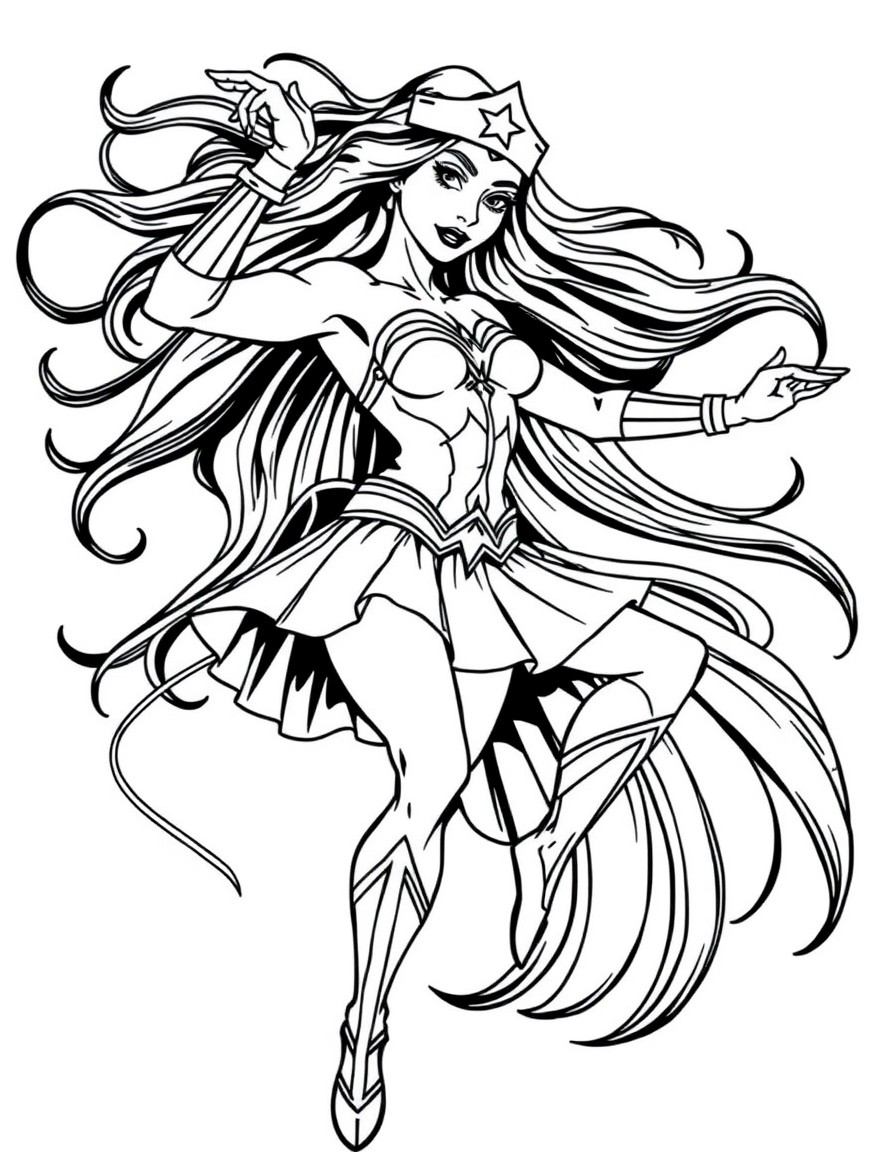 Wonderwoman doing ballet