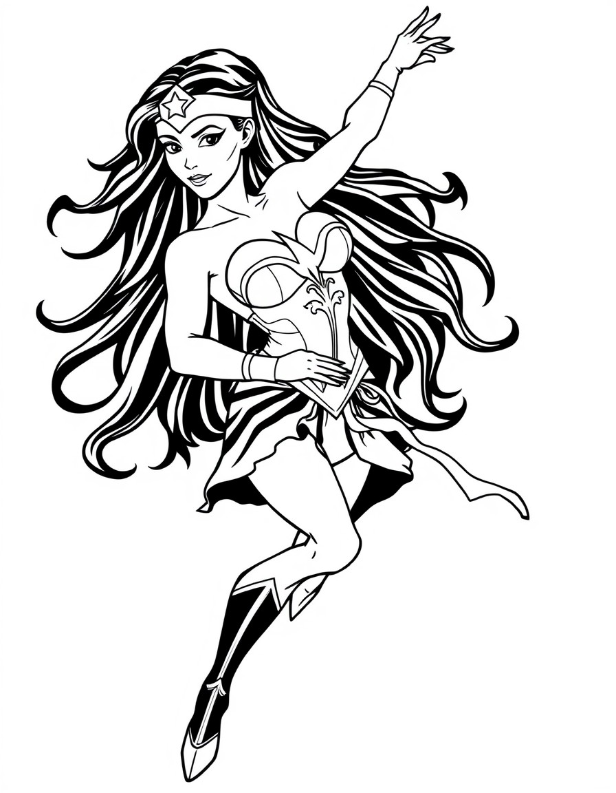Wonderwoman doing ballet